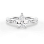 Katelyn Pear Cut Lab Grown Diamond 14Kt White Gold Engagement Ring