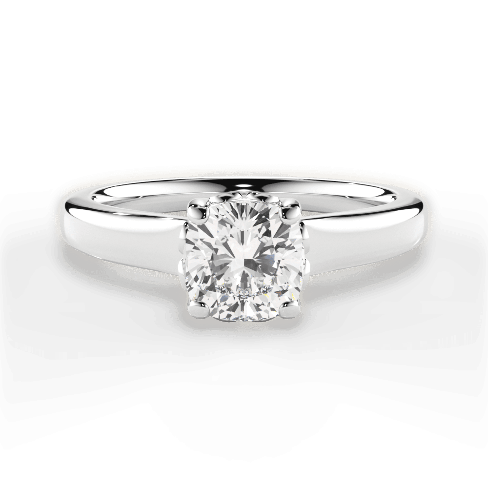 Carol Cushion Cut Lab Grown Diamond 18Kt White Gold Engagement Ring