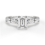 Gabriela Emerald Cut Lab Grown Diamond 14Kt White Gold Engagement Ring