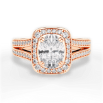 Mackenzie Oval Cut Lab Grown Diamond 18Kt Rose Gold Engagement Ring