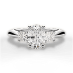 Dorothy Oval Cut Lab Grown Diamond 18Kt White Gold Engagement Ring