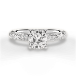 Josephine Cushion Cut Lab Grown Diamond Platinum Engagement Ring