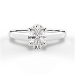 Ariana Oval Cut Lab Grown Diamond 14Kt White Gold Engagement Ring