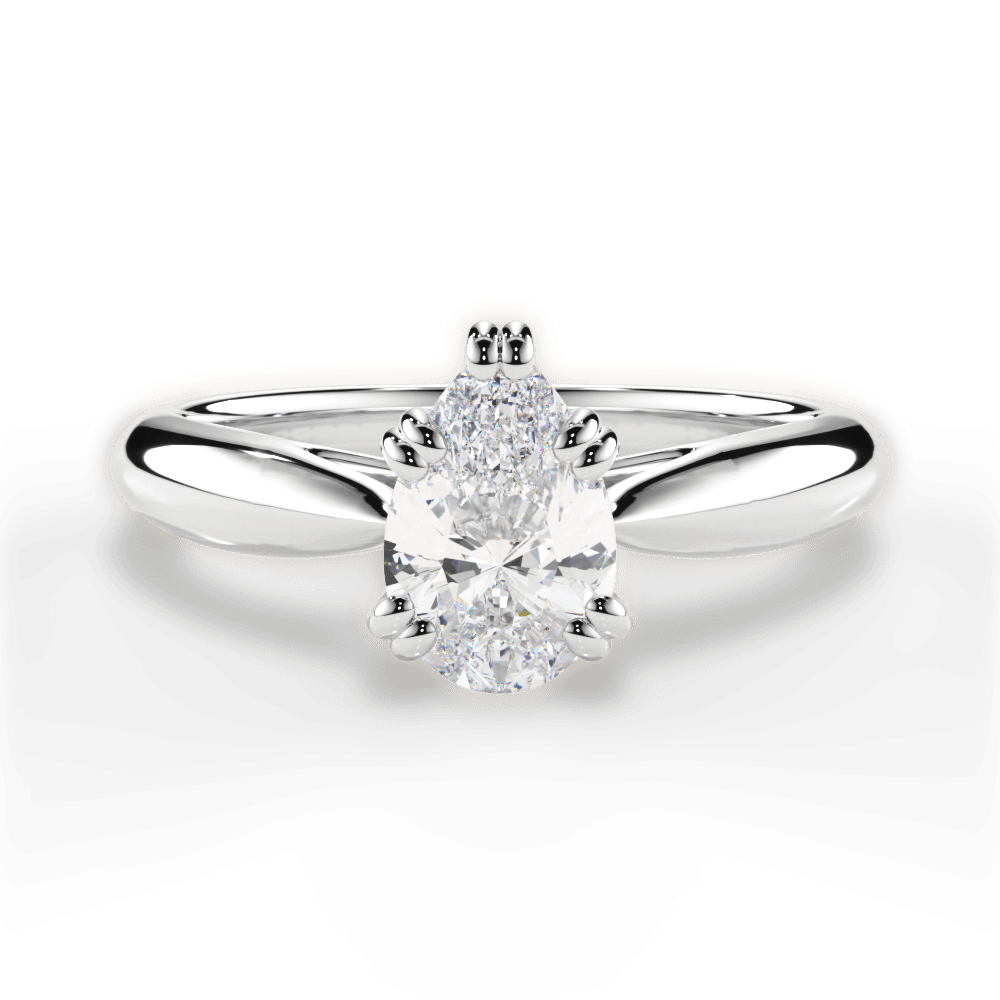 Camila Pear Cut Lab Grown Diamond 18Kt White Gold Engagement Ring