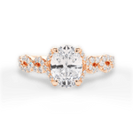 Justine Oval Cut Lab Grown Diamond 18Kt Rose Gold Engagement Ring