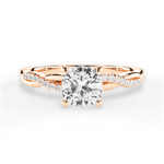 Charlotte Cushion Cut Lab Grown Diamond 18Kt Rose Gold Engagement Ring