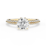 Gail Round Cut Lab Grown Diamond 18Kt Yellow Gold Engagement Ring