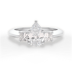 Dorothy Pear Cut Lab Grown Diamond 14Kt White Gold Engagement Ring