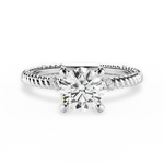 Chloe Round Cut Lab Grown Diamond 18Kt White Gold Engagement Ring