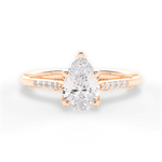 Christina Pear Cut Lab Grown Diamond 18Kt Rose Gold Engagement Ring