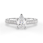 Deborah Pear Cut Lab Grown Diamond 14Kt White Gold Engagement Ring