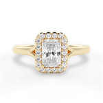 Geneva Radiant Cut Lab Grown Diamond 18Kt Yellow Gold Engagement Ring