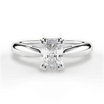 Camila Radiant Cut Lab Grown Diamond 18Kt White Gold Engagement Ring