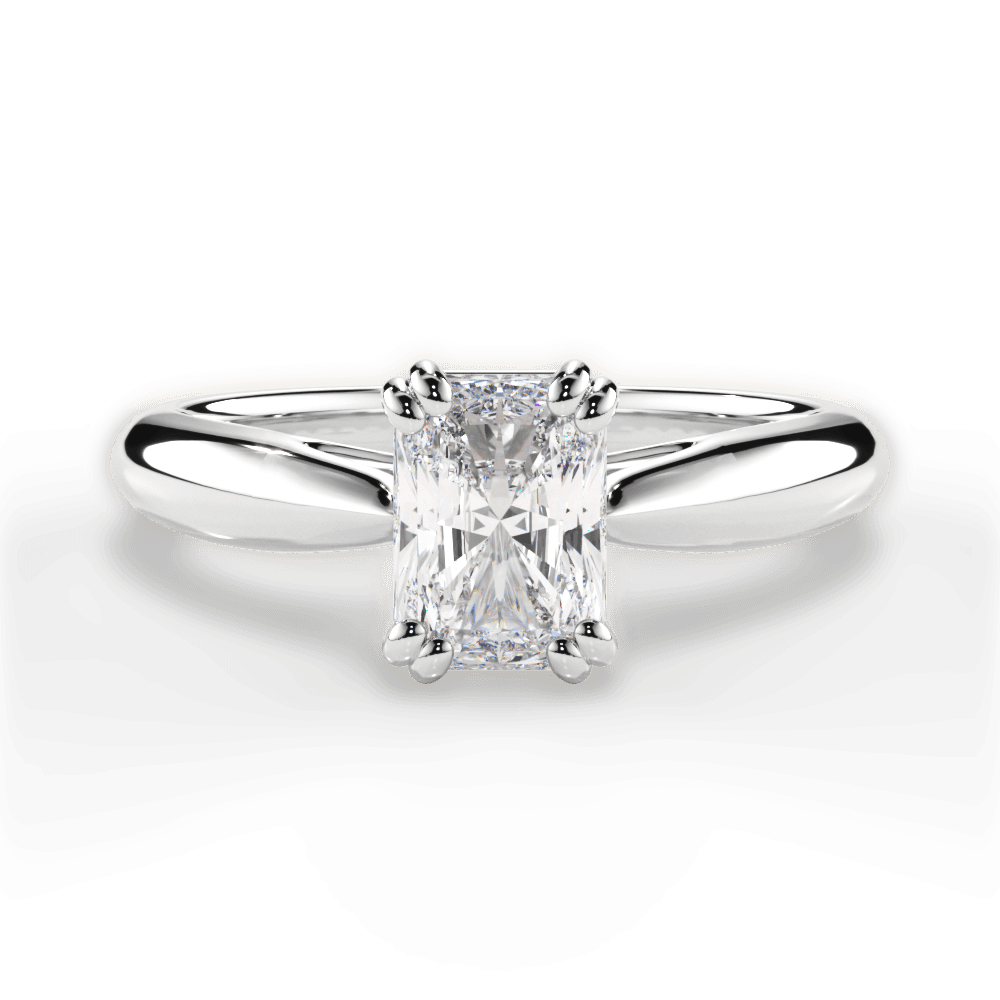 Camila Radiant Cut Lab Grown Diamond 18Kt White Gold Engagement Ring