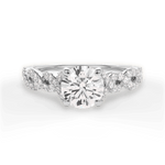 Justine Round Cut Lab Grown Diamond 18Kt White Gold Engagement Ring
