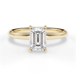 Brenda Emerald Cut Lab Grown Diamond 18Kt Yellow Gold Engagement Ring