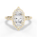 Julie Marquise Cut Lab Grown Diamond 18Kt Yellow Gold Engagement Ring