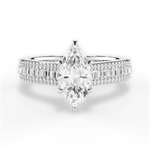 Lynn Marquise Cut Lab Grown Diamond 14Kt White Gold Engagement Ring