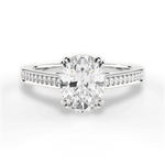 Denise Oval Cut Lab Grown Diamond 18Kt White Gold Engagement Ring