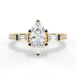 Katie Marquise Cut Lab Grown Diamond 18Kt Yellow Gold Engagement Ring