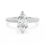 Janice Marquise Cut Lab Grown Diamond 14Kt White Gold Engagement Ring