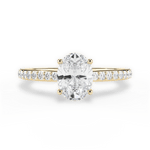 Joan Oval Cut Lab Grown Diamond 18Kt Yellow Gold Engagement Ring