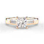 Brittany Princess Cut Lab Grown Diamond 18Kt Rose Gold Engagement Ring