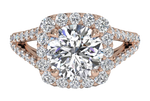 Kelly Round Cut Lab Grown Diamond 18Kt Rose Gold Engagement Ring
