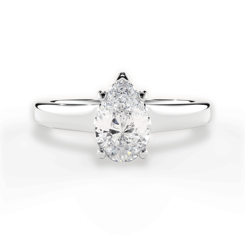 Carol Pear Cut Lab Grown Diamond Platinum Engagement Ring