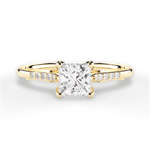 Christina Princess Cut Lab Grown Diamond 18Kt Yellow Gold Engagement Ring