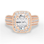 Madison Oval Cut Lab Grown Diamond 18Kt Rose Gold Engagement Ring