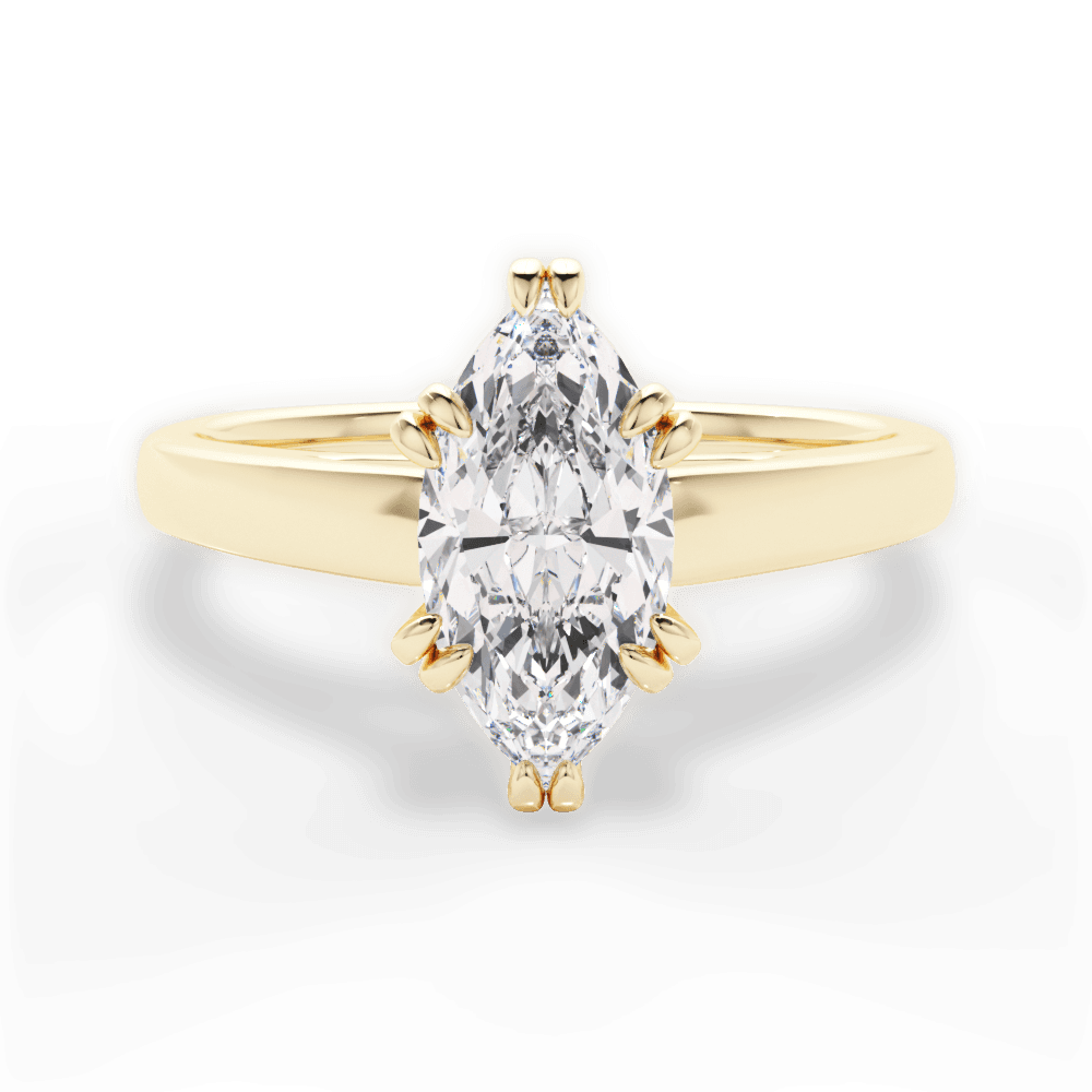 Courtney Marquise Cut Lab Grown Diamond 18Kt Yellow Gold Engagement Ring