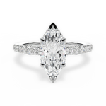 Laura Marquise Cut Lab Grown Diamond Platinum Engagement Ring