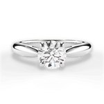 Amy Round Cut Lab Grown Diamond 18Kt White Gold Engagement Ring