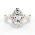 Lacey Marquise Cut Lab Grown Diamond 18Kt Yellow Gold Engagement Ring