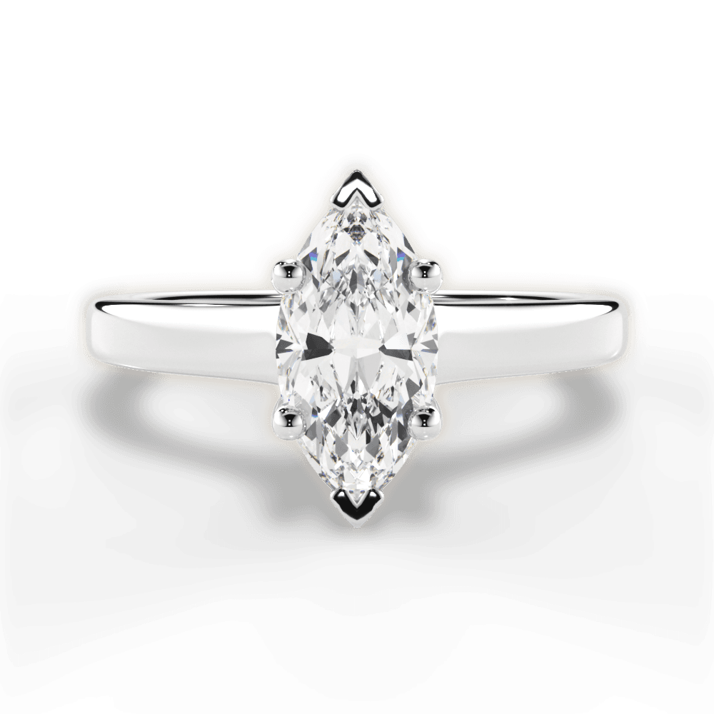 Ariana Marquise Cut Lab Grown Diamond 18Kt White Gold Engagement Ring