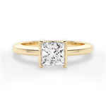 Bridget Princess Cut Lab Grown Diamond 18Kt Yellow Gold Engagement Ring