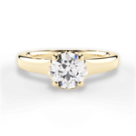 Carol Round Cut Lab Grown Diamond 18Kt Yellow Gold Engagement Ring
