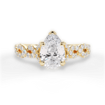 Justine Pear Cut Lab Grown Diamond 18Kt Yellow Gold Engagement Ring