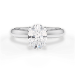 Aria Oval Cut Lab Grown Diamond Platinum Engagement Ring