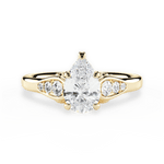 Cecilia Pear Cut Lab Grown Diamond 18Kt Yellow Gold Engagement Ring