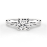 Delia Cushion Cut Lab Grown Diamond 18Kt White Gold Engagement Ring