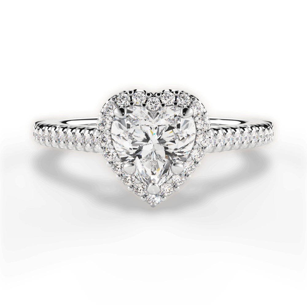 Jenny Heart Cut Lab Grown Diamond Platinum Engagement Ring