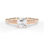 Caroline Asscher Cut Lab Grown Diamond 18Kt Rose Gold Engagement Ring