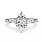 Cassie Marquise Cut Lab Grown Diamond 18Kt White Gold Engagement Ring