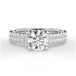 Kayla Round Cut Lab Grown Diamond 18Kt White Gold Engagement Ring
