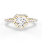 Kathleen Heart Cut Lab Grown Diamond 18Kt Yellow Gold Engagement Ring