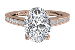 Judith Oval Cut Lab Grown Diamond 18Kt Rose Gold Engagement Ring