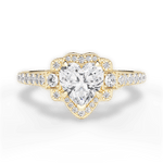 Joyce Heart Cut Lab Grown Diamond 18Kt Yellow Gold Engagement Ring