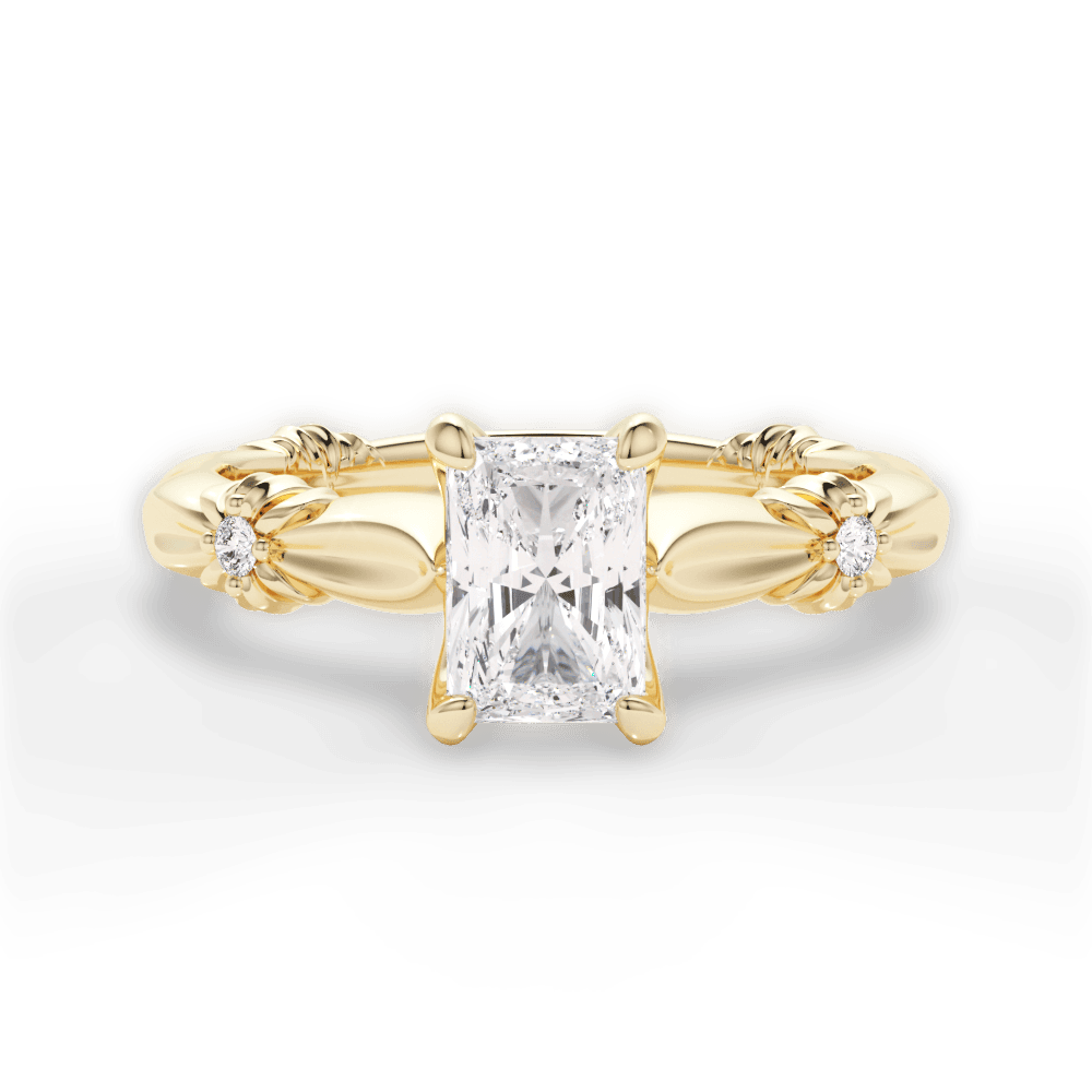 Claire Radiant Cut Lab Grown Diamond 18Kt Yellow Gold Engagement Ring